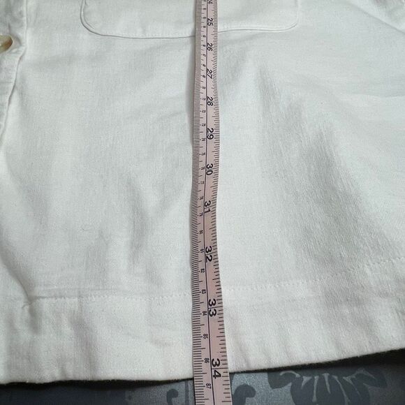 Banana Republic Factory Square Neck Button Down Mini Dress White Size Large - Picture 7 of 10